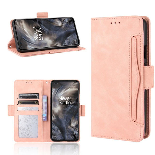 Modernt OnePlus Nord fodral med plånbok - Rosa Rosa