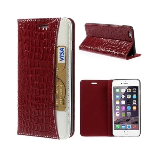 Marx (rød) iPhone 6 Plus Flip Case i læder Red