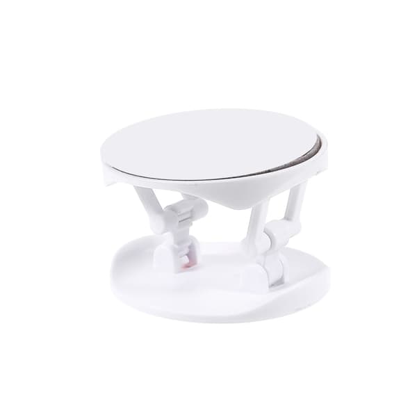 Universal rund foldbar telefonholder i marmorstil - Hvid Og Guld White