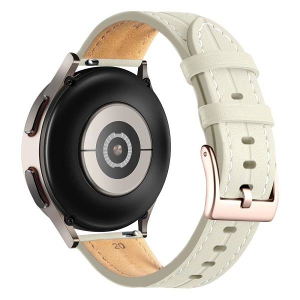22mm Universal genuine leather watch strap - Beige Brun