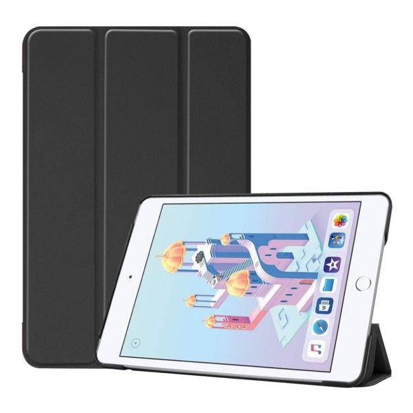 iPad Mini (2019) tre-fold læderetui - Sort Black