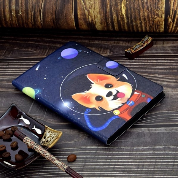 Läderfodral med coolt mönster för Lenovo Tab M10 - Hund För Rymdteknik multifärg