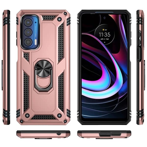 Bofink Combat Motorola Edge (2021) Etui - Rose Gull Pink