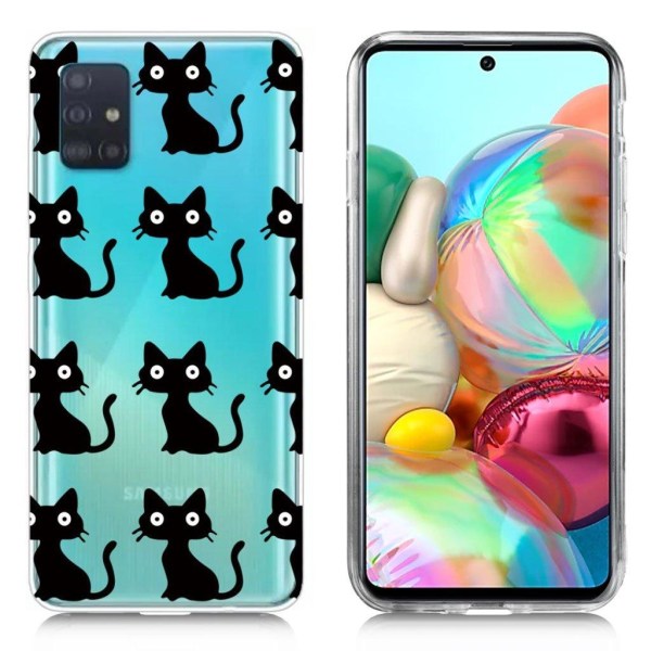 Deco Samsung Galaxy A71 skal - Svart Katt Svart