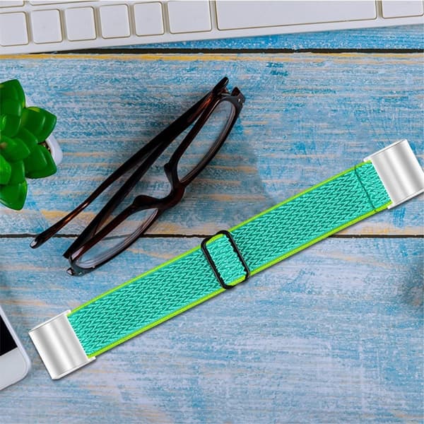 Fitbit Charge 2 elastisk urrem i nylon - Gul / Grøn Green