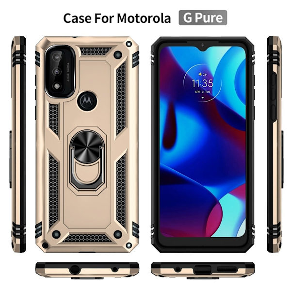 Bofink Combat Motorola G Pure Etui - Gull Gold
