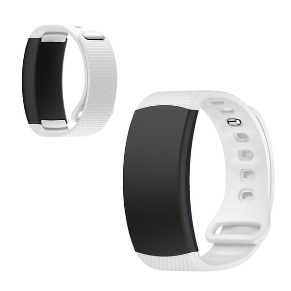 Samsung Gear Fit2 silikone-urrem - Hvid Størrelse: L White
