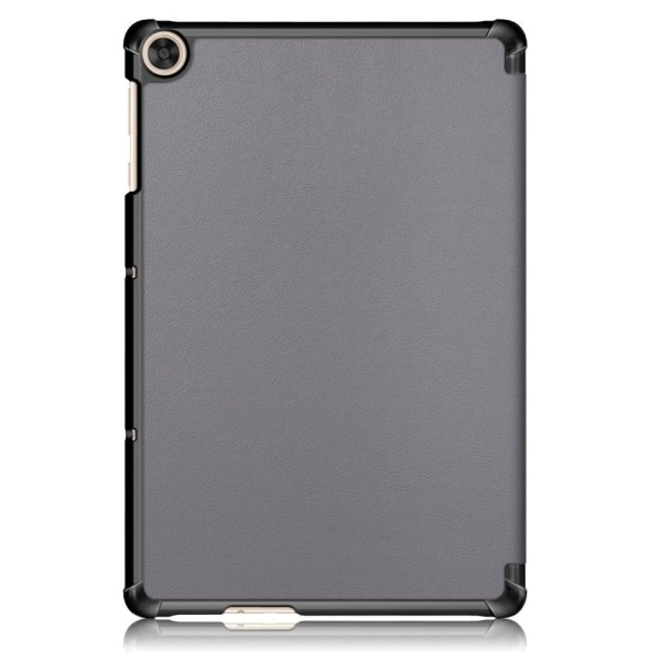 Kolminkertainen nahkainen jalusta kotelo Huawei MatePad T10 - Harmaa Silver grey