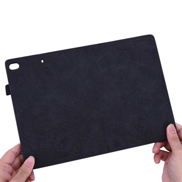 Lenovo Tab M10 Plus (Gen 3) flower pattern leather case - Black Black