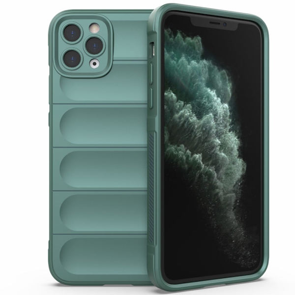 Mjukt greppformat iPhone 11 Pro skal - Grön Grön