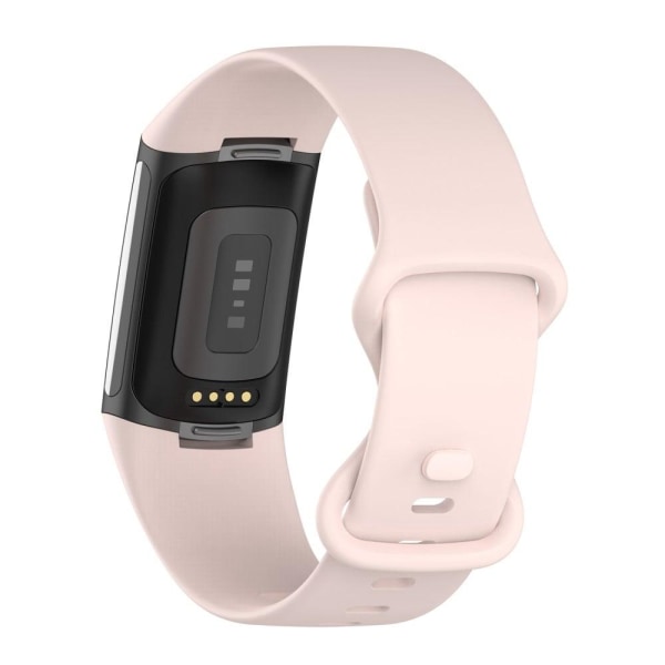 Fitbit Charge 5 enkelt TPU-klockarmband - Rosa / Storlek: S Rosa