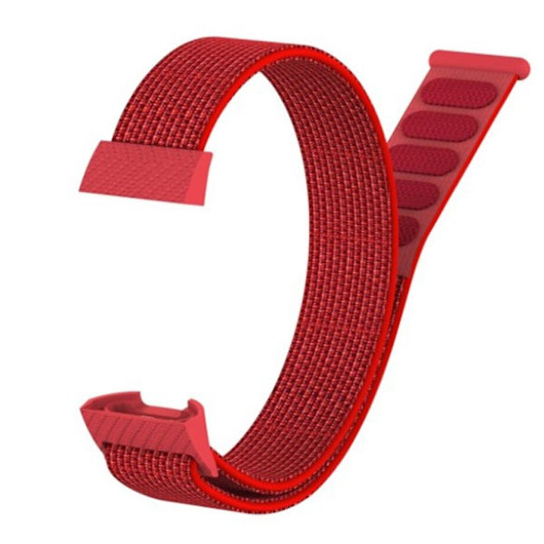 Fitbit Charge 3 nylonrem med velcro - rød Red