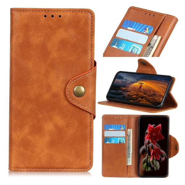 Alpha läder Samsung Galaxy A21 fodral - Brun Brun