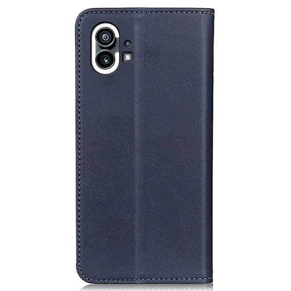 Flip Etui med Pung i Ægte Læder til Nothing Phone (1) - Blå Blue