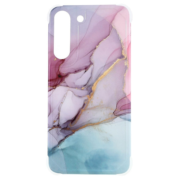 Marble Samsung Galaxy S22 Plus Etui - Rose / Blå Marmor Multicolor