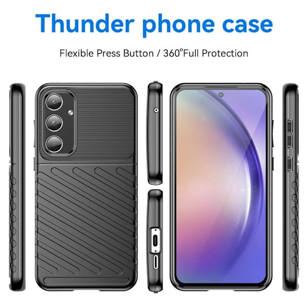 Thunder Samsung Galaxy A55 deksel - Svart Black