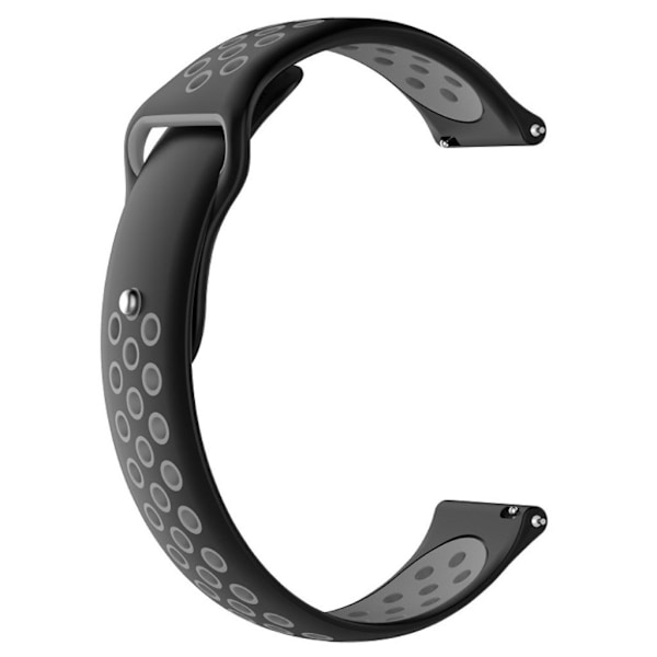 Withings Steel HR (40mm) dual color silicone watch band - Black / Grey Hole Svart