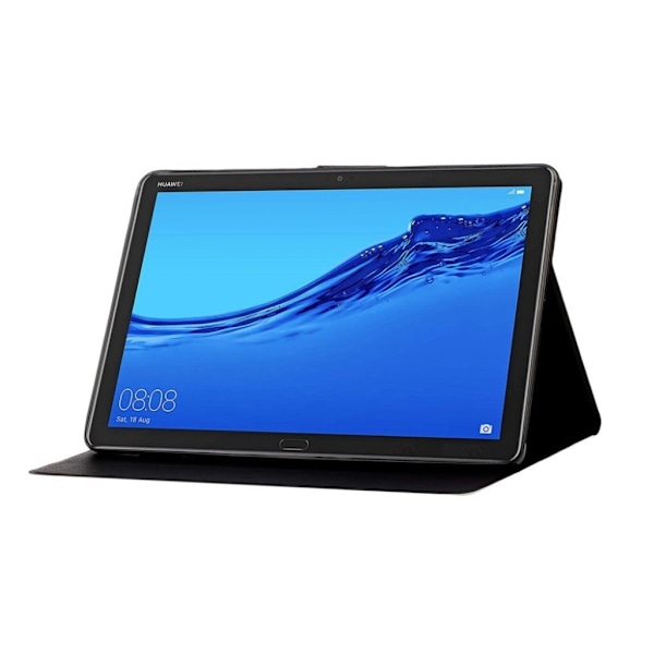 Huawei MediaPad M5 Lite 10 mønster læderflip etui - Orange Multicolor