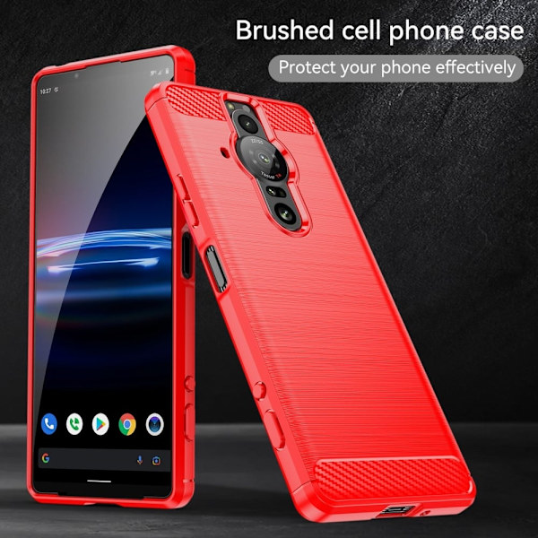 Carbon Flex Etui Sony Xperia Pro-I - Rød Red