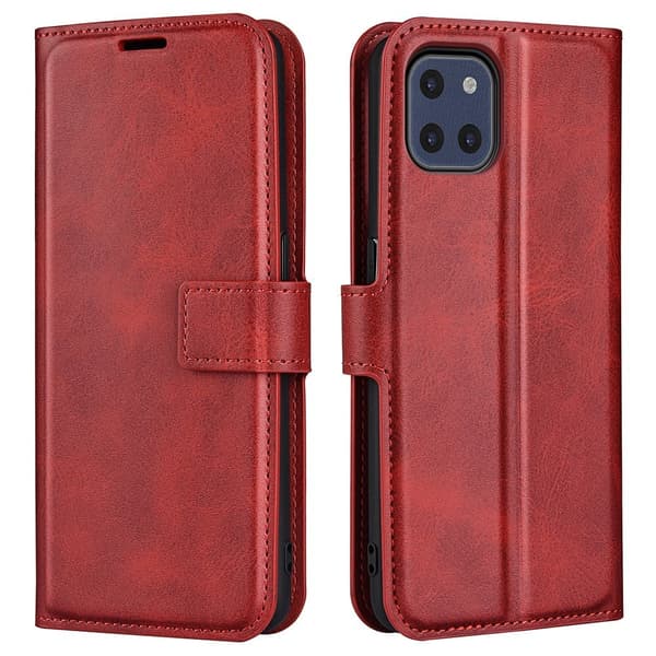 Læderetui med Pung til Samsung Galaxy A03 - Rød Red