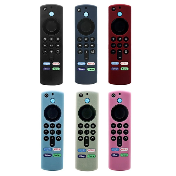 2-i-1 Amazon Fire TV Stick 4K (3:e) / AirTag silikonöverdrag - Röd Röd
