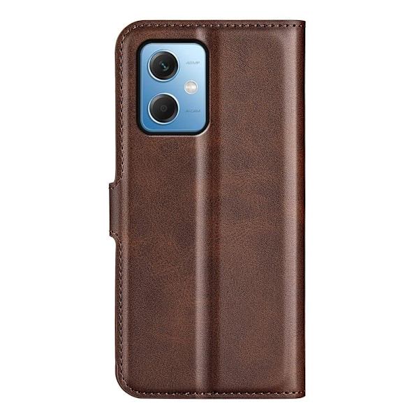 Hållbart konstläder Xiaomi Redmi Note 12 fodral med plånbok - Brun Brun