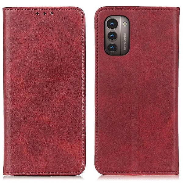 Äkta läder Nokia G11 / Nokia G21 fodral - Röd Röd