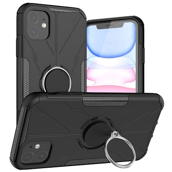 Magneettikannatin iPhone 11:lle - Musta Black