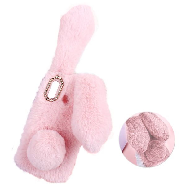 Fluffy Rabbit Samsung Galaxy A20e skal - Rosa Rosa