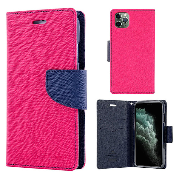 MERCURY Fancy Diary - IPhone 11 Pro Max - Kuuma Vaaleanpunainen Pink