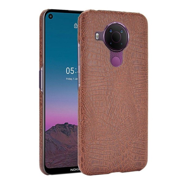 Croco etui - Nokia 5.4 - brun Brown