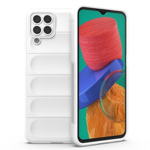 Mjukt greppformat Samsung Galaxy M33 5G skal - Vit Vit
