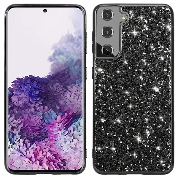 Glitter Samsung Galaxy S21 FE cover - Sort Black