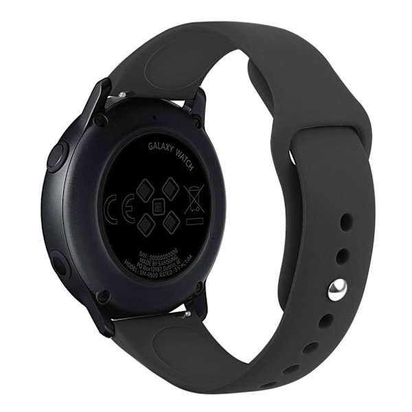 Samsung Galaxy Watch Active 20 mm holdbar urrem - sort Black