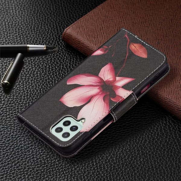 Wonderland Samsung Galaxy A22 4G Flippetui - Rosa Blomst Multicolor