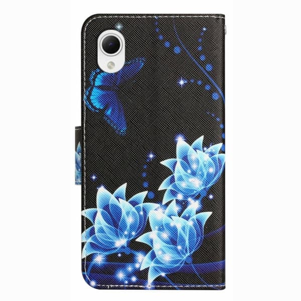 Wonderland Samsung Galaxy A23e Läppäkotelo - Sininen Perhonen Blue