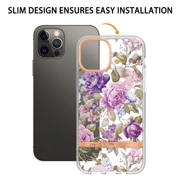 Supertunt och tåligt mjukfodral för iPhone 12 Pro Max - Rosa Gardenia Rosa