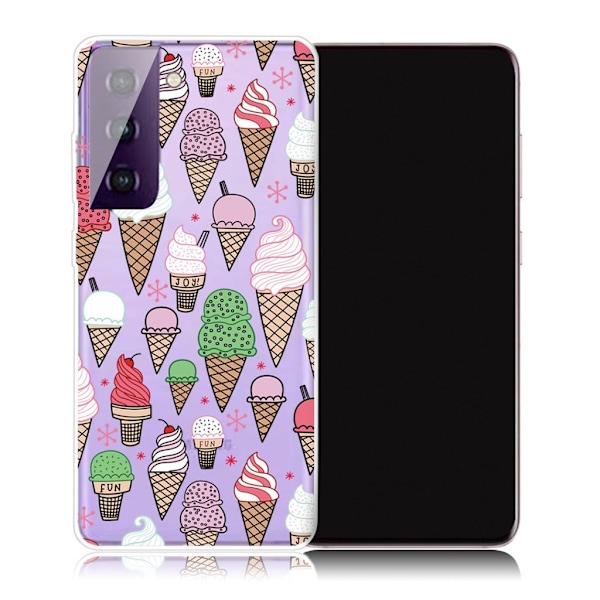 Deco Samsung Galaxy S21 Plus Etui - Multiple Ice Cream Multicolor