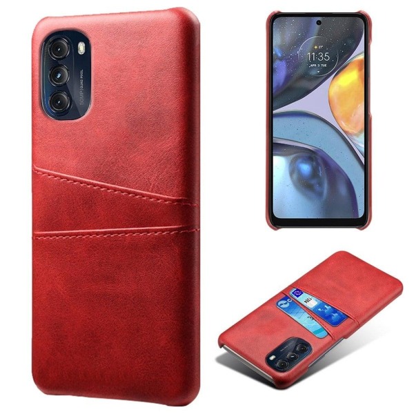 Dual Card Motorola Moto G (2022) cover - Rød Red