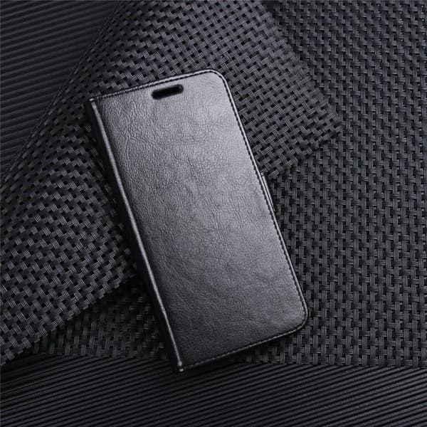 Nokia 8 Crazy Horse Lær Etui - Svart Black