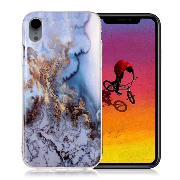 iPhone XR mobilskal silikon marmormönster - Lava mönster multifärg