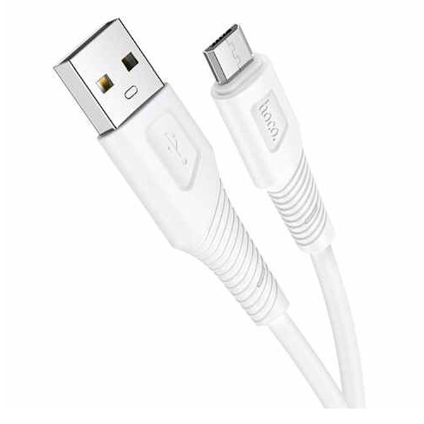 HOCO X58 Airy silikon ladekabel for Micro - Hvit White