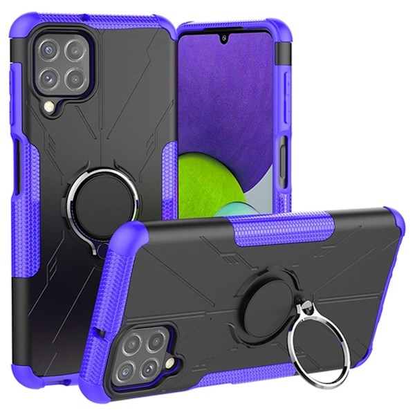 Kickstand-skydd med magnetisk platta för Samsung Galaxy A22 4G - Lila Lila
