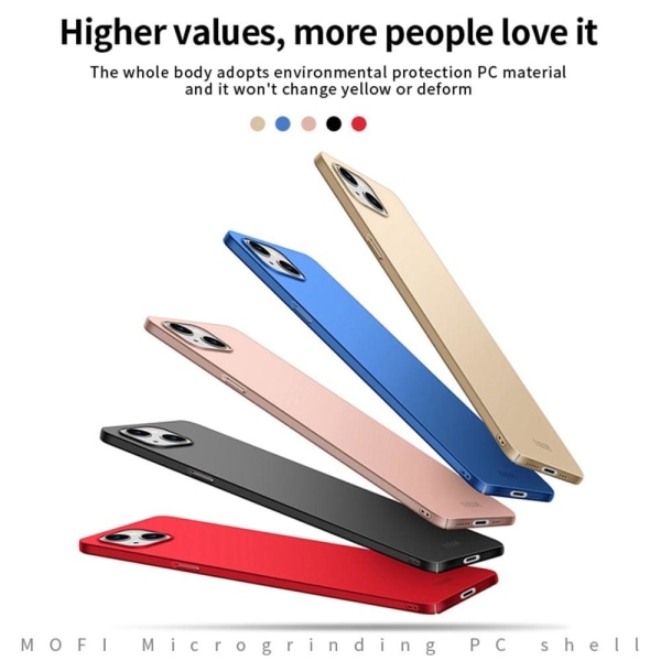 MOFI JK Bumpresistent Series-1 Shield iPhone 14 6.1 inch Slim Thin Matte Case Hard Bumpresistent Drop Resistant Back Cover med strop - Rosaguld Pink