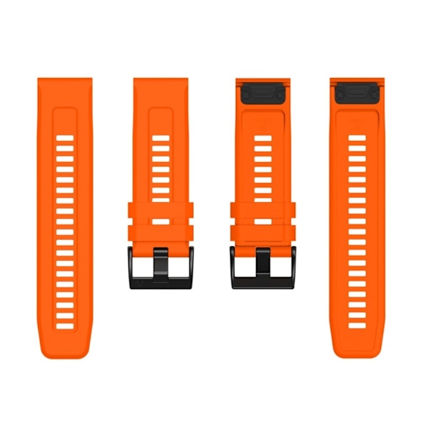 Garmin Fenix 7X klockarmband i silikon - Orange Röd Röd
