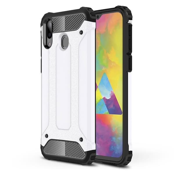 Armour Guard Samsung Galaxy M20 deksel - Hvit White