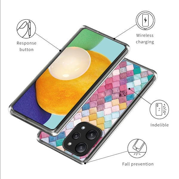 Deco Xiaomi Redmi 12 skal - Regnbågsromb multifärg
