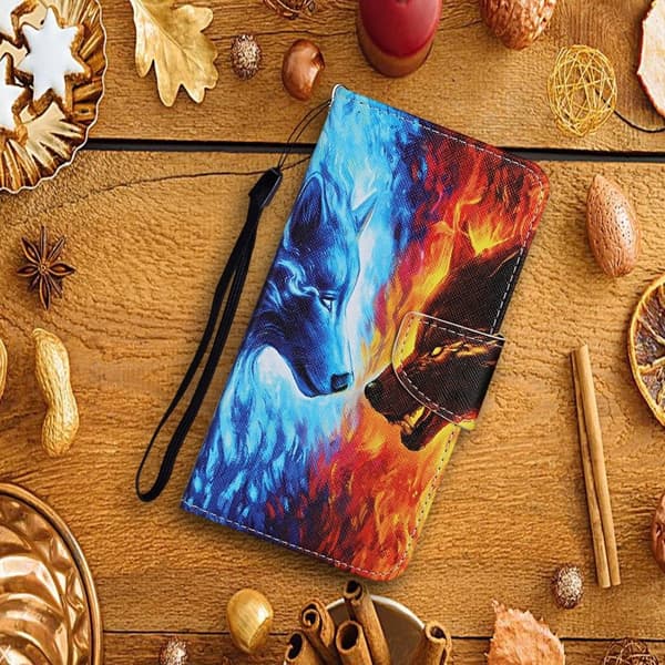 Wonderland Samsung Galaxy S22 Plus Flippetui - Ulver / Fire Multicolor