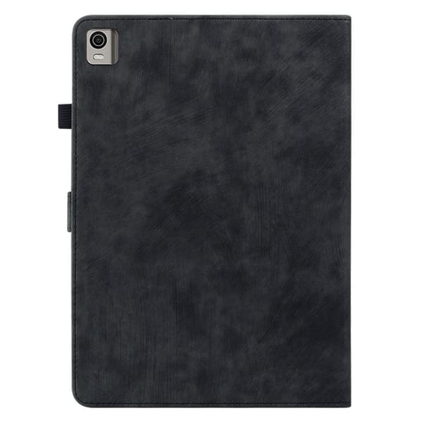 Nokia T21 sødt tigermønster læder flip cover - Sort Black