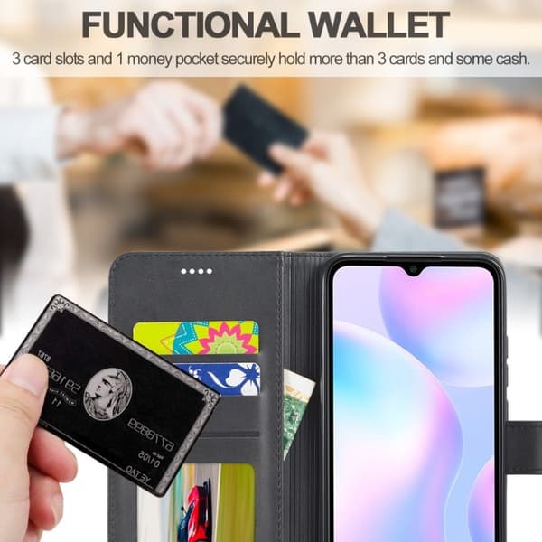 LC.IMEEKE Samsung Galaxy M02 / Samsung Galaxy A02 flip etui - Sort Black